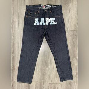 AAPE A Bathing Ape Bape Loose Denim Jeans Mens Sz‎ 34X31